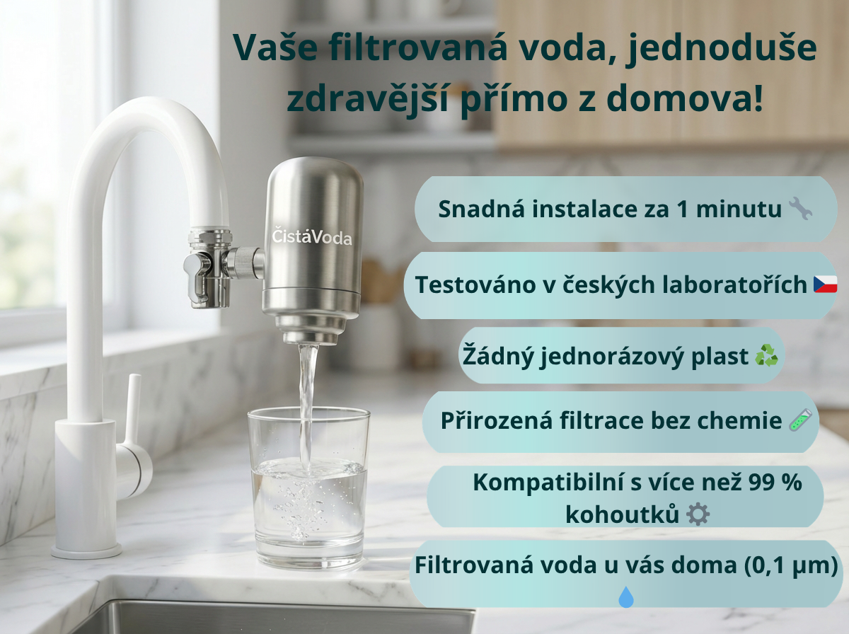 CistáVoda – Filtre à eau avec recharges incluses